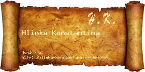 Hlinka Konstantina névjegykártya